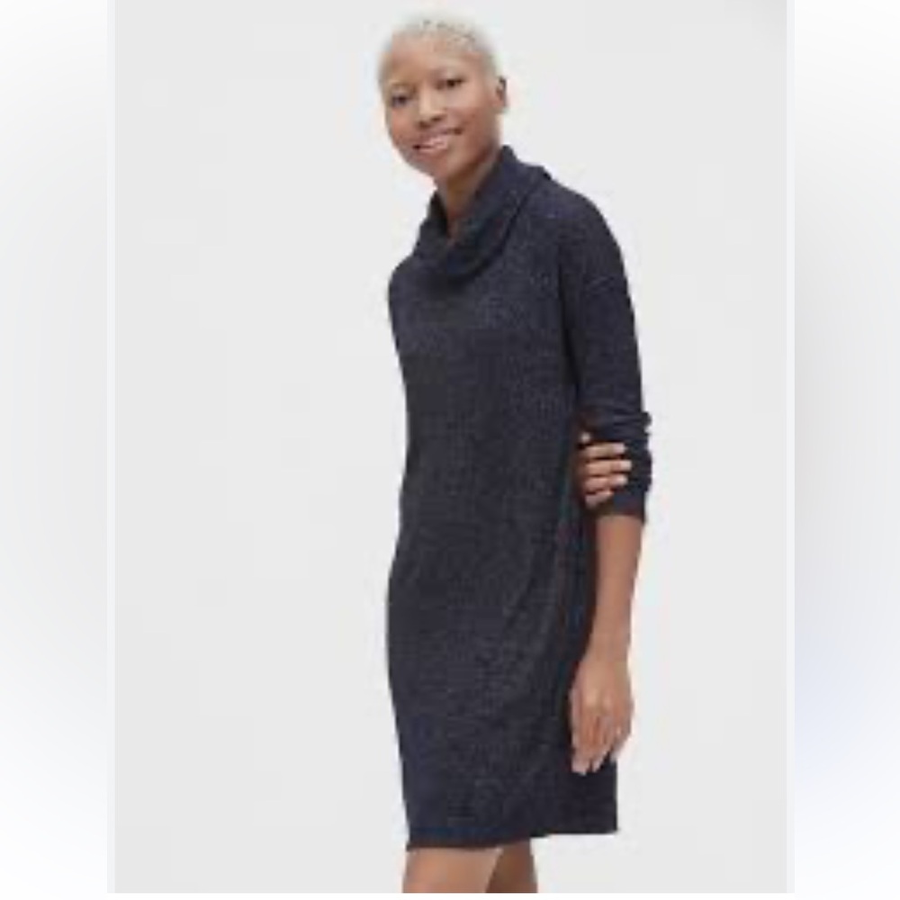 GAP Soft-Spun Ribbed Cowl Neck Sweater Dress